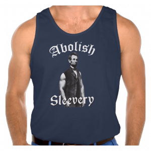 Abraham-Lincoln-Abolish-Sleevery-tanktop-navy