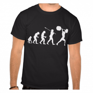 Evolved-into-weightlifter-shirt-black