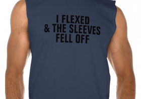 I flexed and the sleeves fell off Tanktop